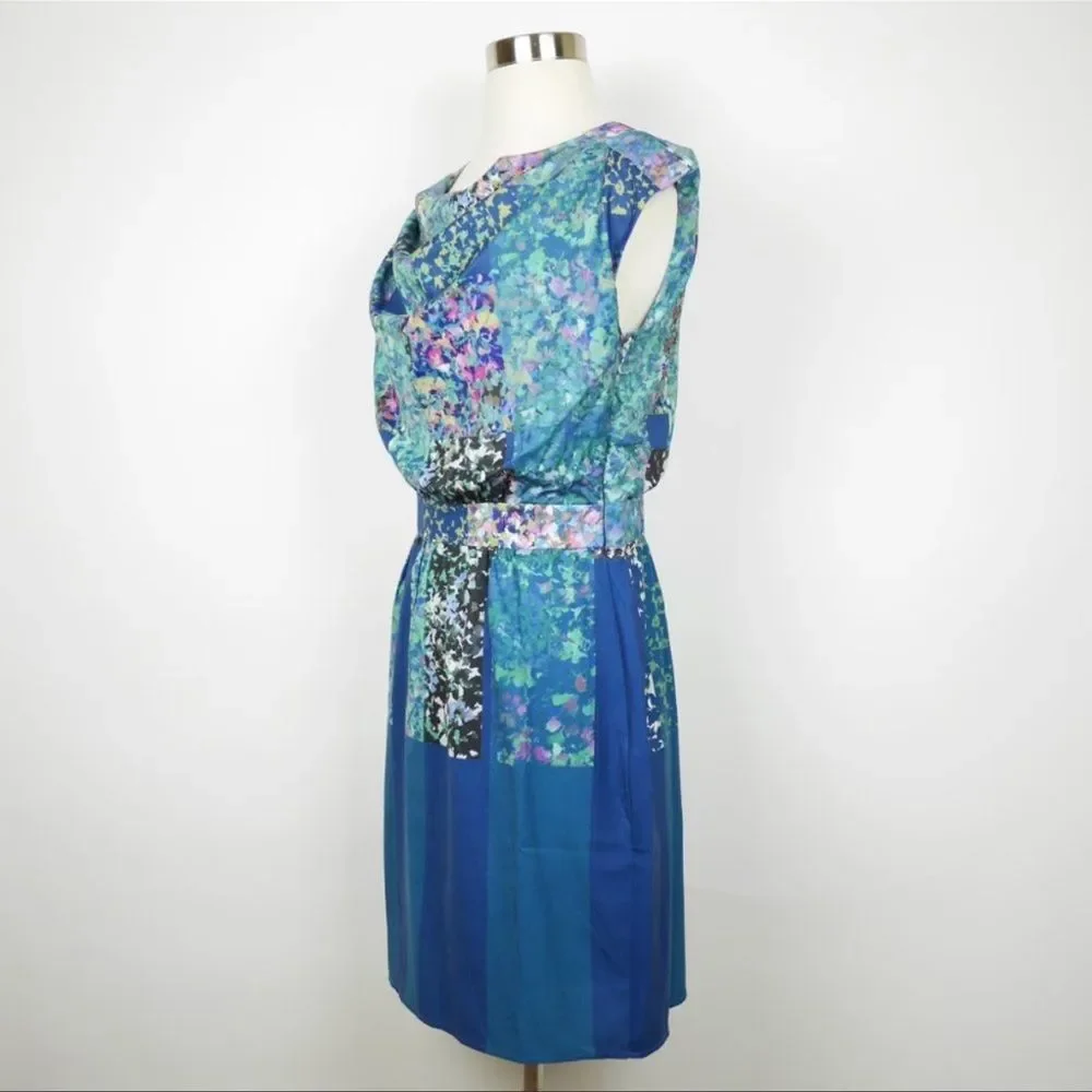 Anthropologie Blue Floral Dress - Picture 3 of 7